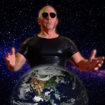 Shadow Priest towering over the Earth, ready to take you into faggot slave oblivion